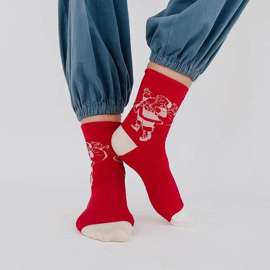 Red Santa Socks