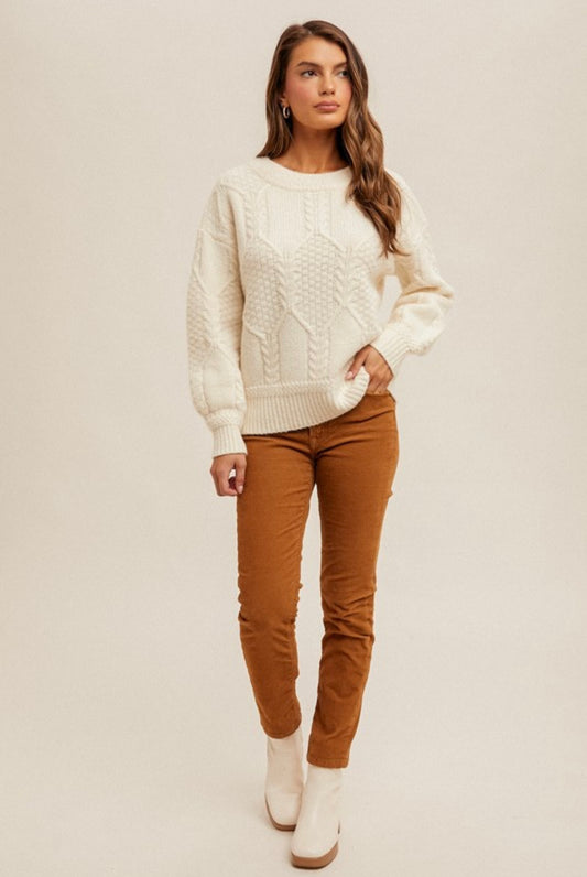 Back Cut Out Knit Sweater