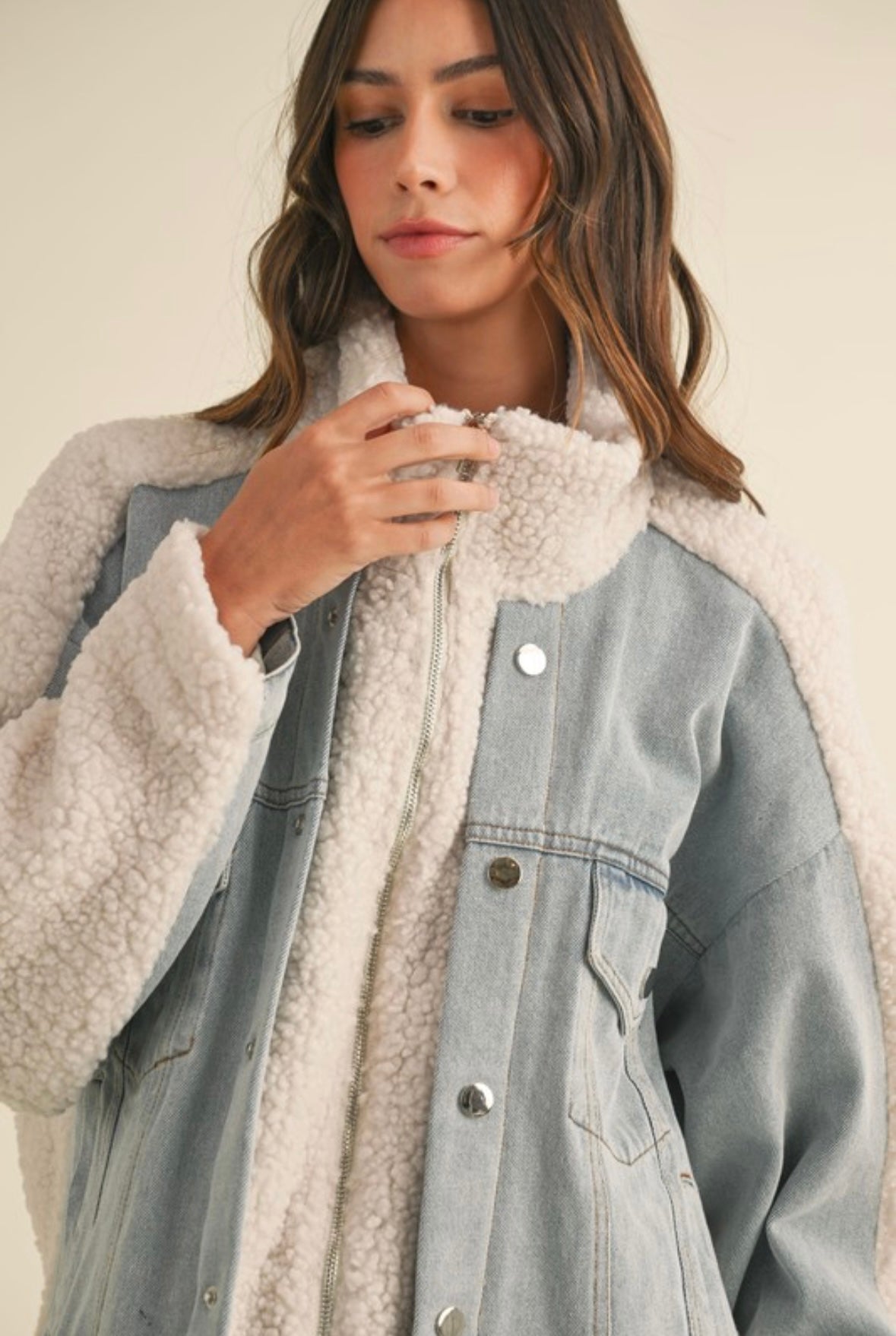 Fleece Denim Jacket