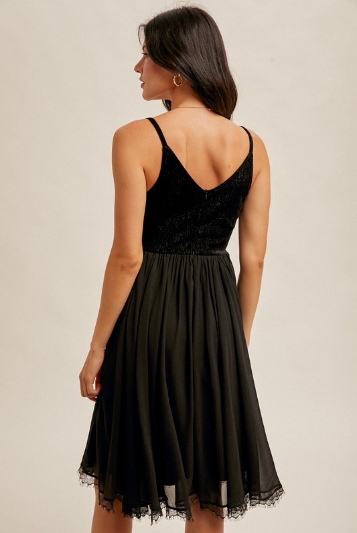 Velvet and Chiffon Dress