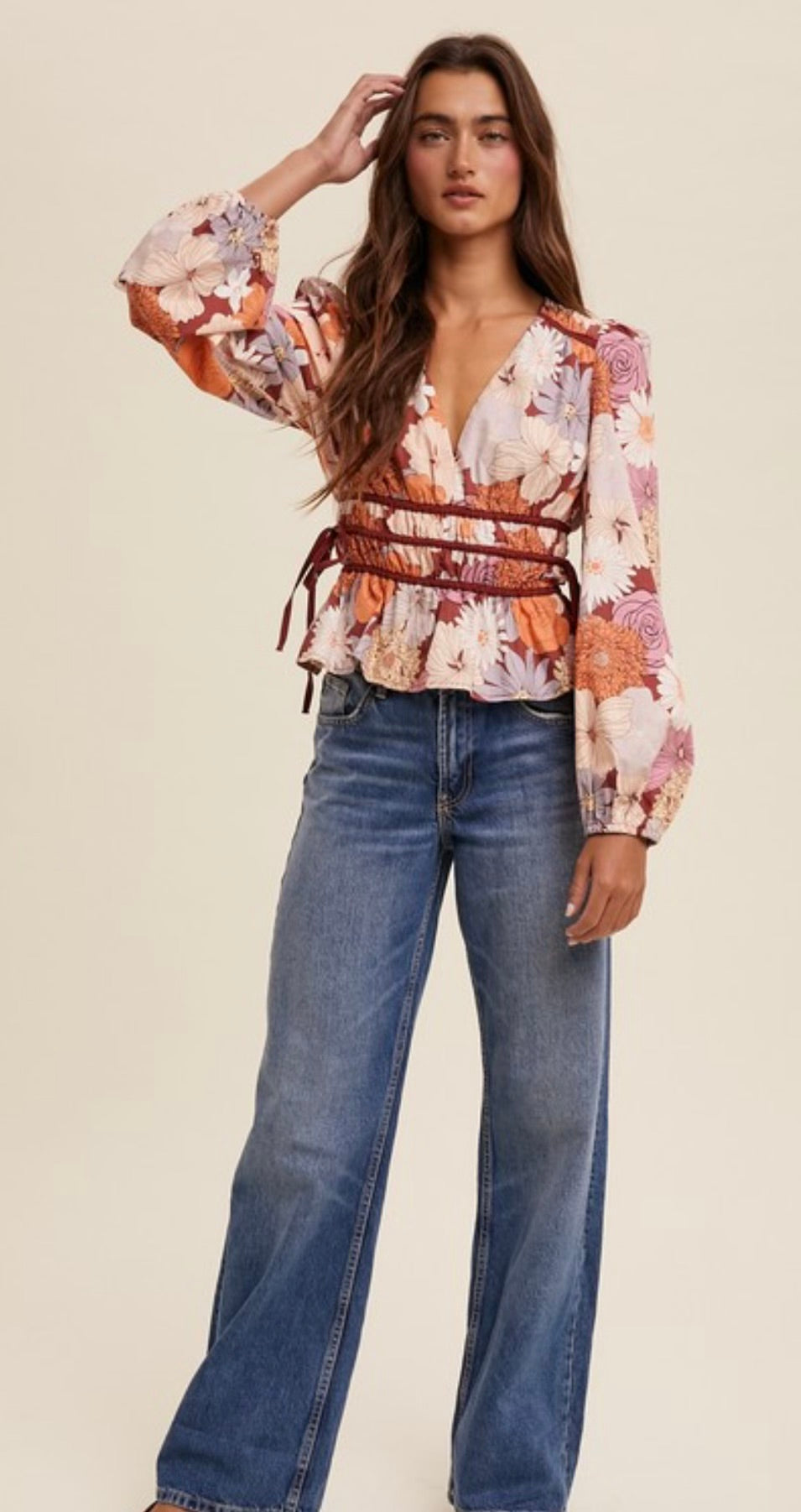 Floral V-Neck Top