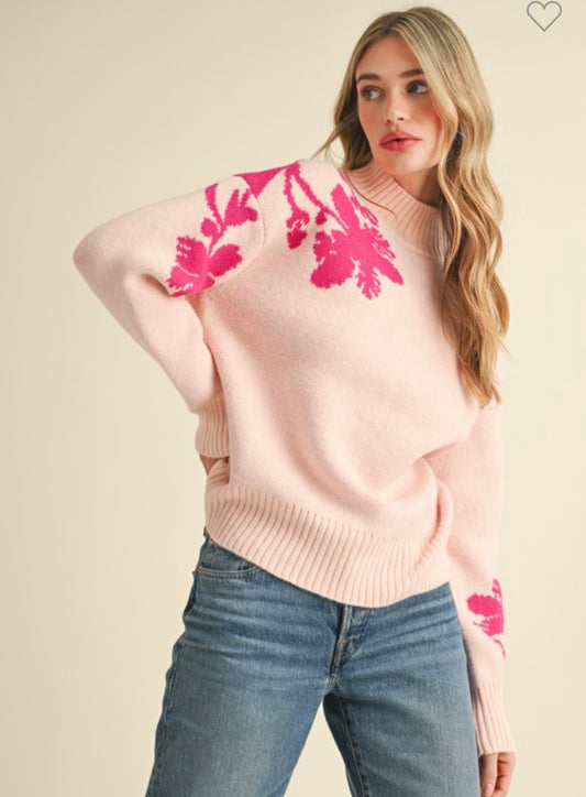 Floral Pullover Sweater