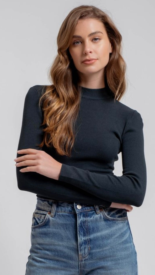 Hunter Green Mock Neck Sweater