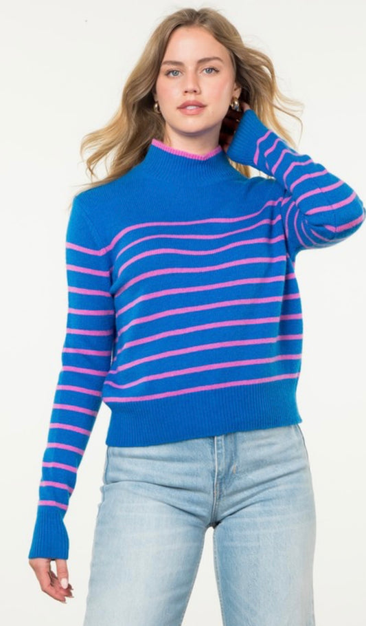 Blue Striped Sweater