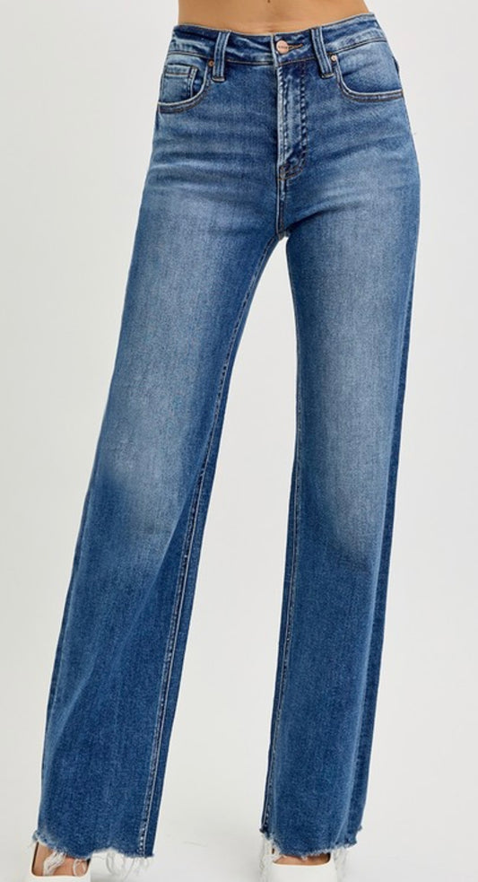 Tummy Control High Rise Wide Leg Jeans