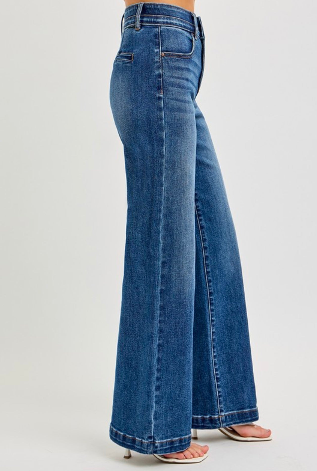 Tummy Control Denim Trousers