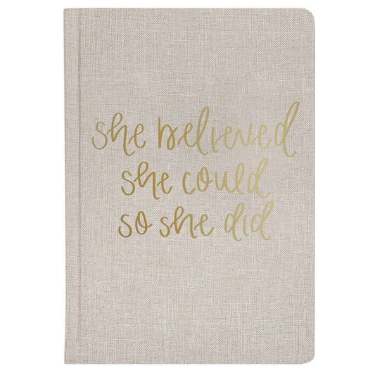 She Believed She Could Fabric Journal